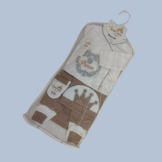 8-Piece Prince and Princess Starter Set – Soft Cotton (0–3 Months)